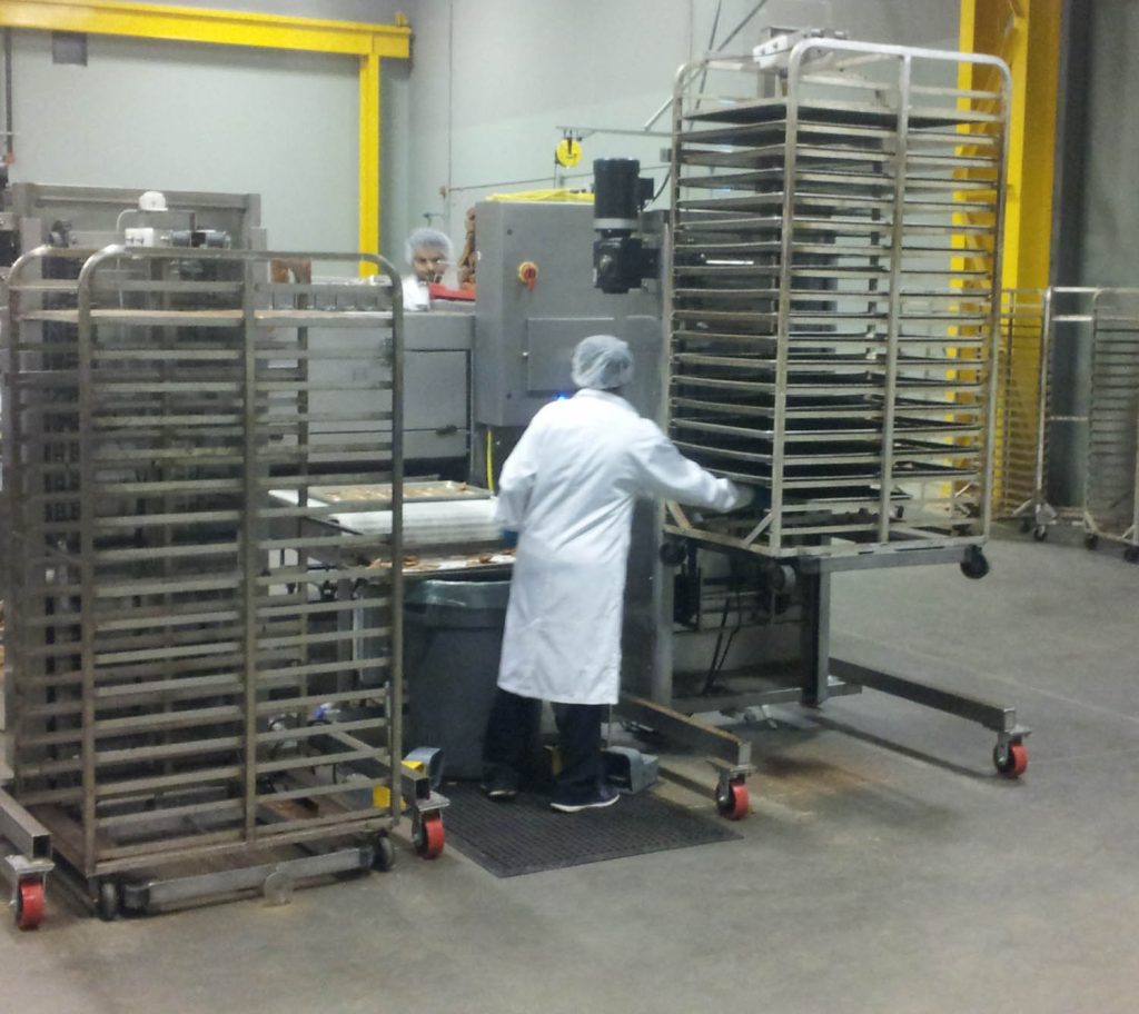 Designed and built multiple custom stainless steel rack lifts, used to lift racks to mitigate worker fatigue