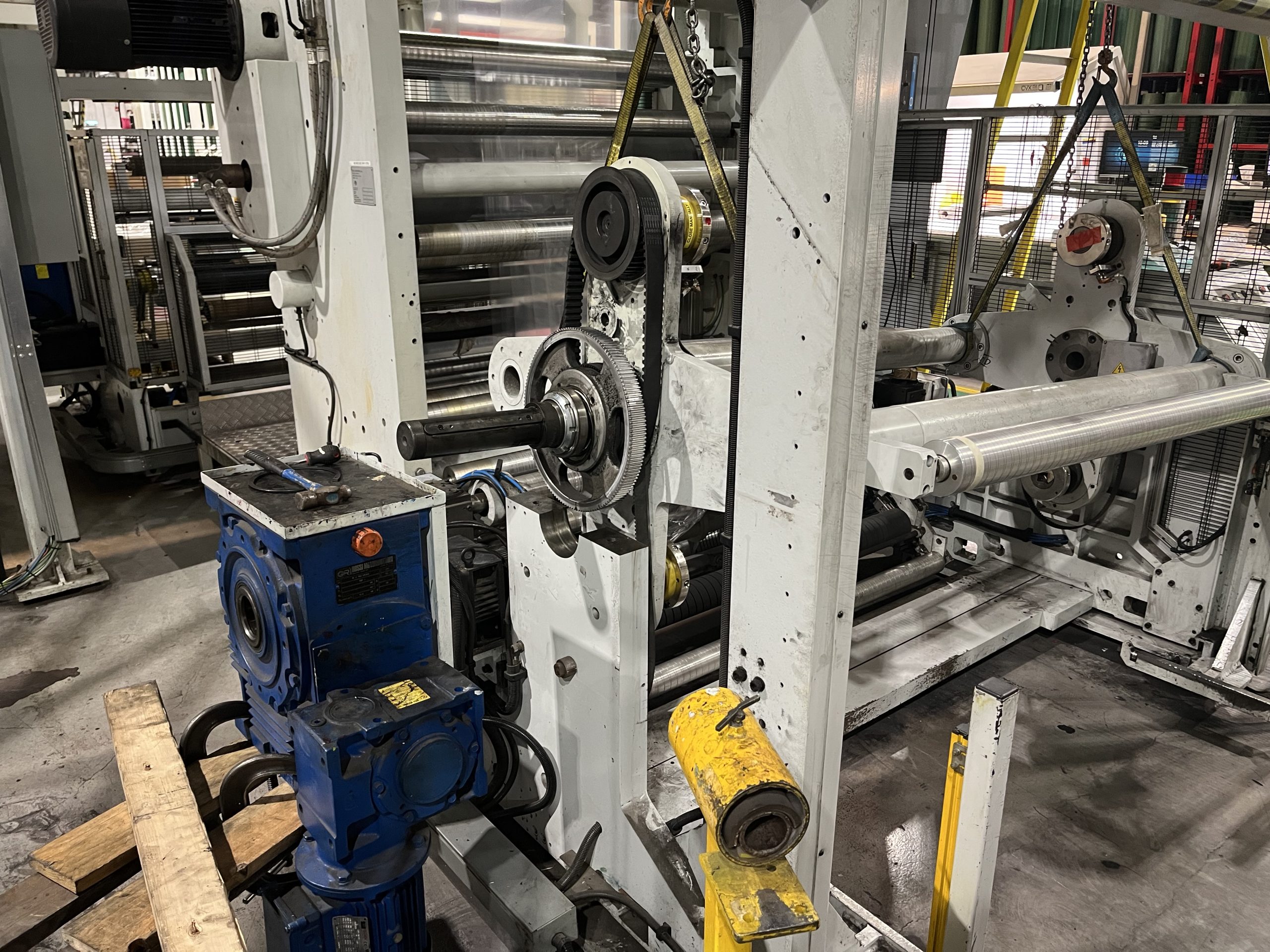 Printing Press Take-Up Roll System Belt Replacement
